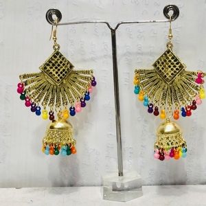 Oxidize Earrings with pearls